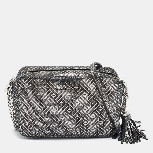 Metallic Textured Leather Ginny Camera Crossbody Bag - Michael Kors - Modalova