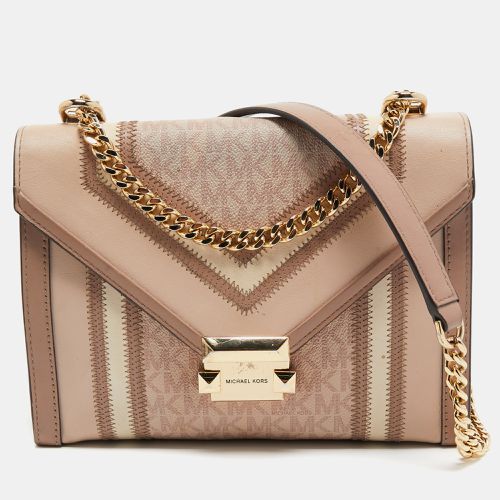 Old Rose Signature Coated Canvas and Leather Large Whitney Shoulder Bag - Michael Kors - Modalova