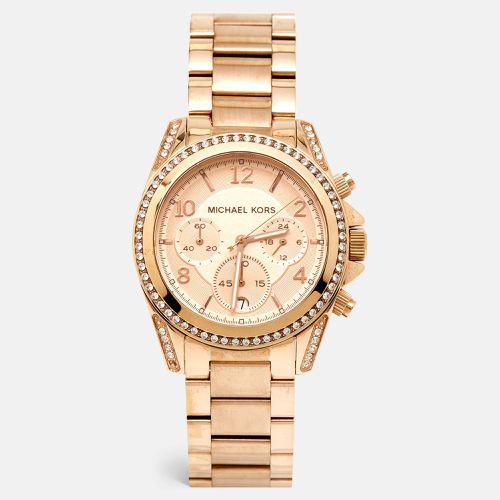 Rose Tone Stainless Steel Blair Chronograph MK5263 Women's Wristwatch 39 mm - Michael Kors - Modalova