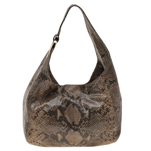 Python Embossed Leather Hobo - MICHAEL Michael Kors - Modalova