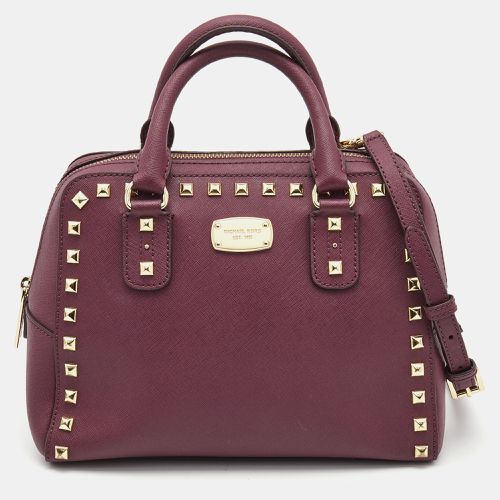 Saffiano Leather Small Studded Sandrine Satchel - MICHAEL Michael Kors - Modalova