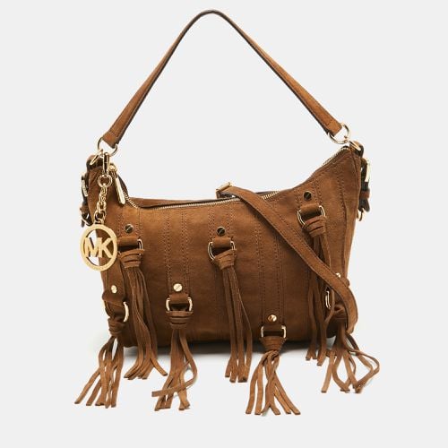 Suede Fringe Presley Shoulder Bag - MICHAEL Michael Kors - Modalova