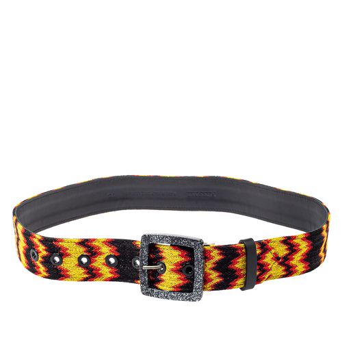 Multicolour Fabric and Leather Buckle Belt 75 CM - Missoni - Modalova