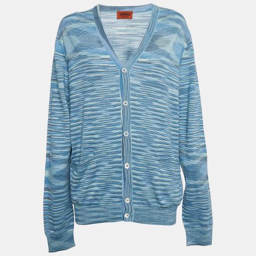 Multicolor Patterned Knit Cardigan L - Missoni - Modalova