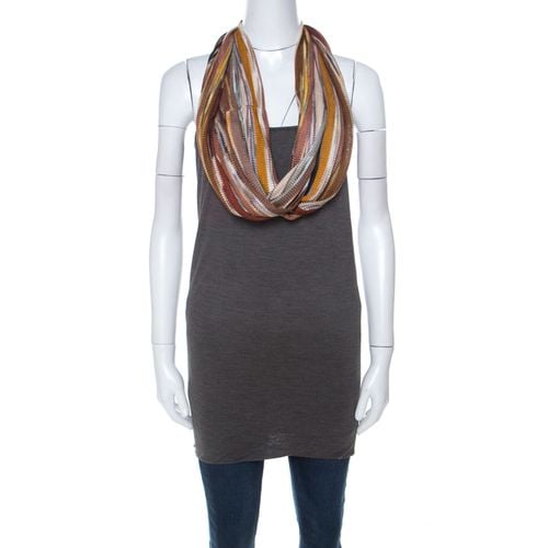 Jersey Cowl Neck Detail Noodle Strap Top M - Missoni - Modalova