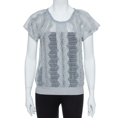 Metallic Jacquard Knit Raglan Sleeve Top S - Missoni - Modalova