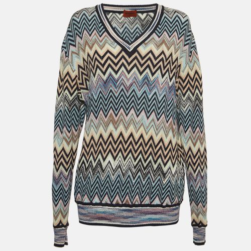 Chevron Knit V-Neck Sweater XXL - Missoni - Modalova