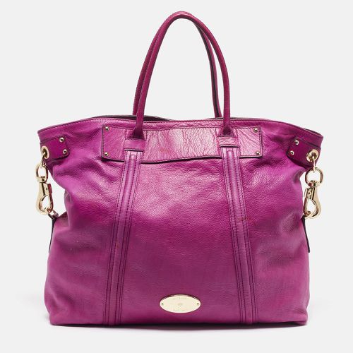 Leather North South Abigail Tote - Mulberry - Modalova