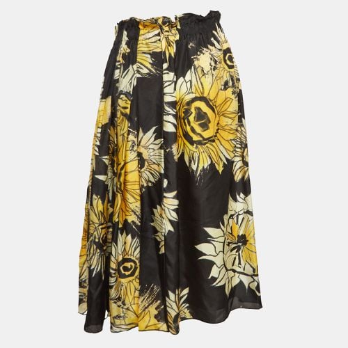 Nº21 Floral Print Silk Gathered Midi Skirt M - N21 - Modalova