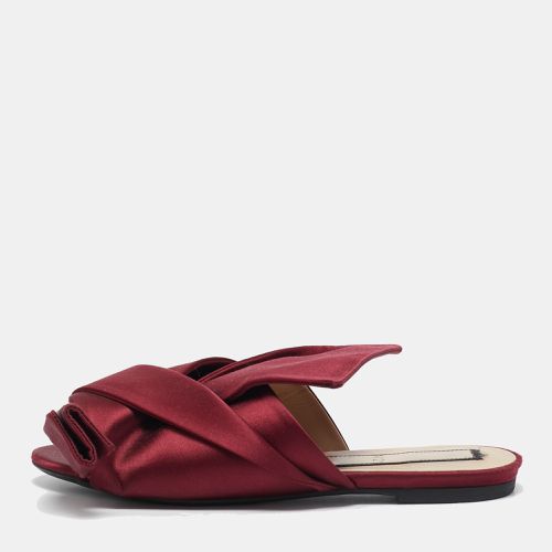 N°21 Satin Knot Slide Flat Mules Size 40 - N21 - Modalova