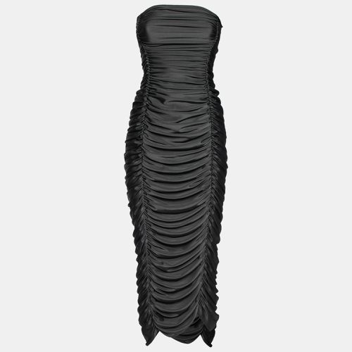 Stretch Knit Ruched Strapless Midi Dress L - Norma Kamali - Modalova