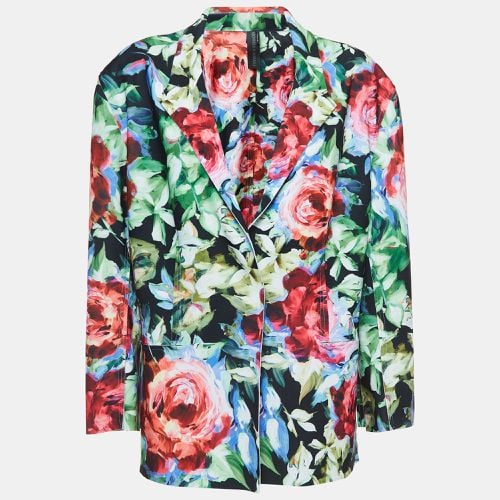 Floral Printed Jersey Blazer L - Norma Kamali - Modalova