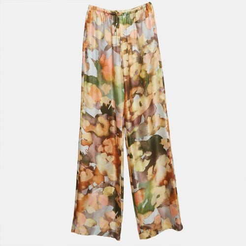 Watercolor Print Silk Trousers XS - Nanushka - Modalova