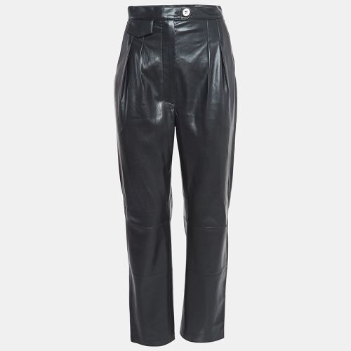 Faux Leather Pleated Trousers S - Nanushka - Modalova