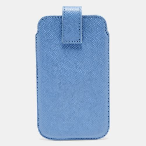 Smythson Blue Leather Phone Cover - Smythson - Modalova