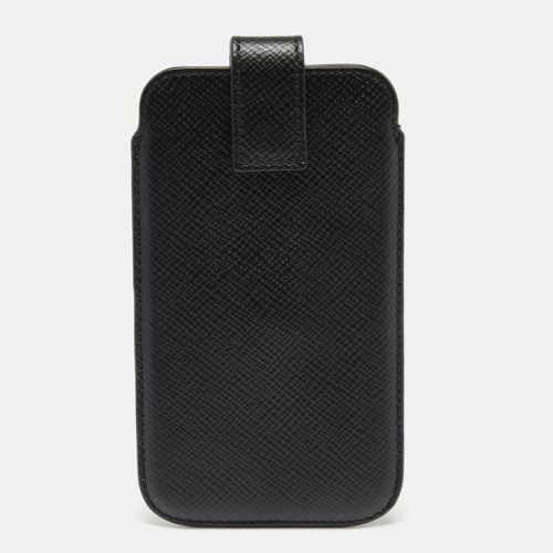 Smythson Black Leather Phone Cover - Smythson - Modalova