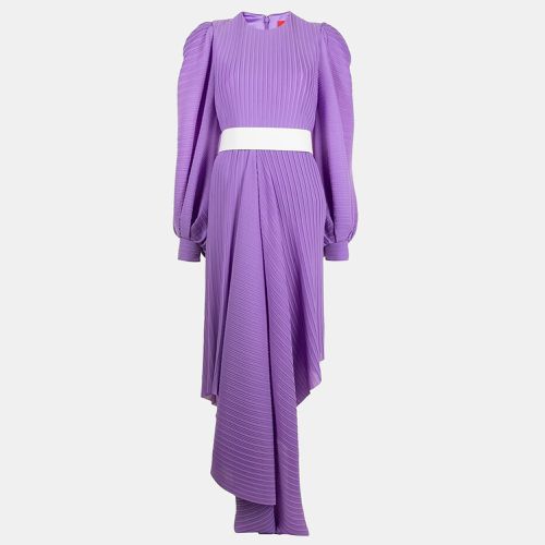 Dark Lilac Belted Asymmetric Tilde Maxi Dress S - Solace London - Modalova