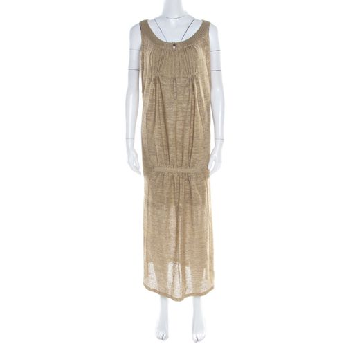 Perforated Lurex Knit Maxi Dress L - Sonia Rykiel - Modalova