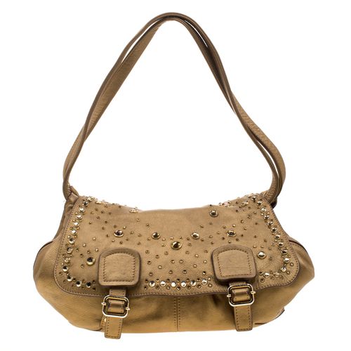 Metallic Leather Studded Shoulder Bag - Sonia Rykiel - Modalova