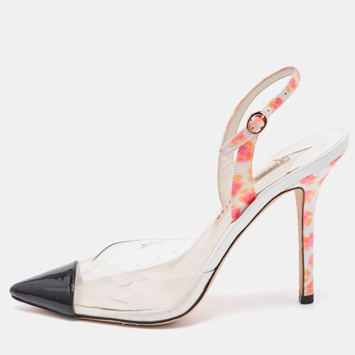 Tricolor Patent and PVC Animal Print Slingback Pumps Size 39 - Sophia Webster - Modalova