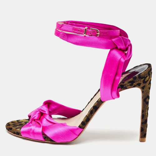 Fuchsia Knotted Satin Ankle Strap Sandals Size 38.5 - Sophia Webster - Modalova