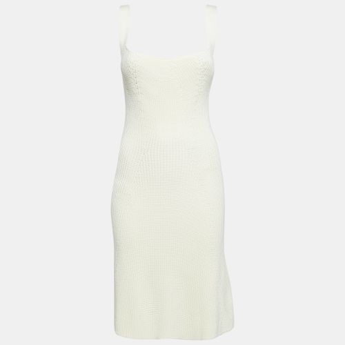 Ivory Rib Knit Huanca Mini Dress S - SAFiYAA - Modalova