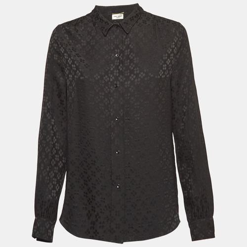 Jacquard Silk Long Sleeve Shirt S - Saint Laurent Paris - Modalova