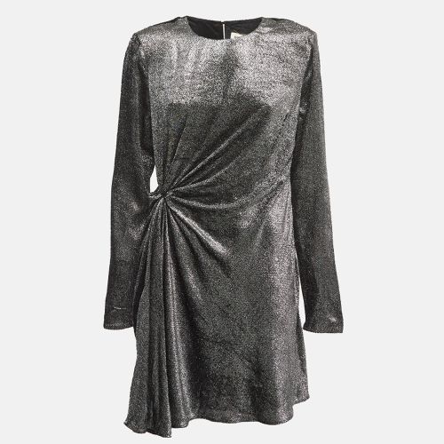 Saint Laurent Metallic Lurex Crepe Draped Mini Dress M - Saint Laurent Paris - Modalova