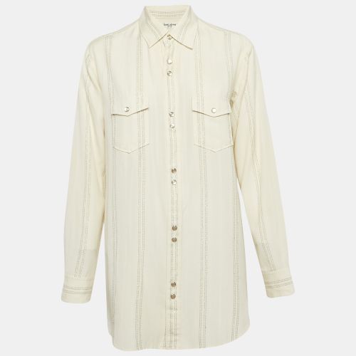 Stripe Lurex and Cotton Blend Shirt XS - Saint Laurent Paris - Modalova