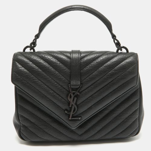 Saint Laurent Matelassé Leather Medium College Top Handle Bag - Saint Laurent Paris - Modalova