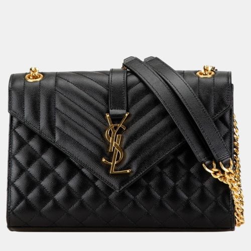 Yves Gold Leather Envelope Chain Shoulder Bag - Saint Laurent Paris - Modalova