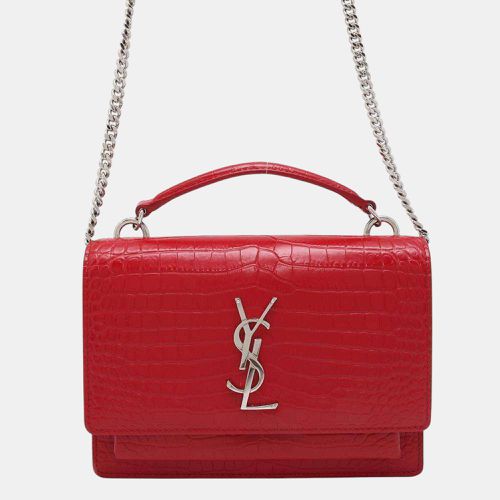 Yves Saint Laurent Chain Shoulder Bag Sunset Embossed Leather - Saint Laurent Paris - Modalova