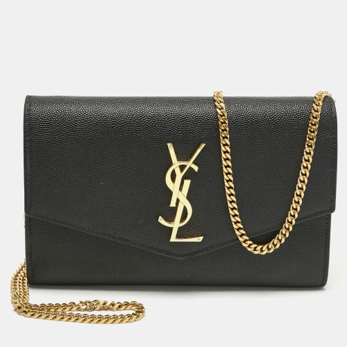 Saint Laurent Leather Uptown Wallet On Chain - Saint Laurent Paris - Modalova