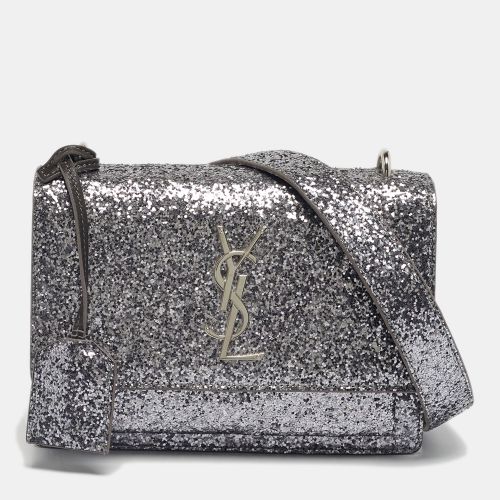 Saint Laurent Glitter Leather Small Sunset Chain Shoulder Bag - Saint Laurent Paris - Modalova