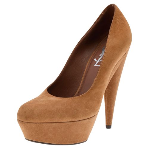 Saint Laurent Suede Gisele Platform Pumps Size 35 - Saint Laurent Paris - Modalova