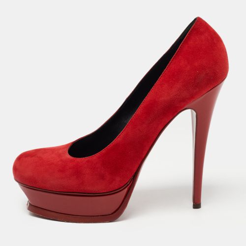 Saint Laurent Suede Platform Pumps Size 40.5 - Saint Laurent Paris - Modalova