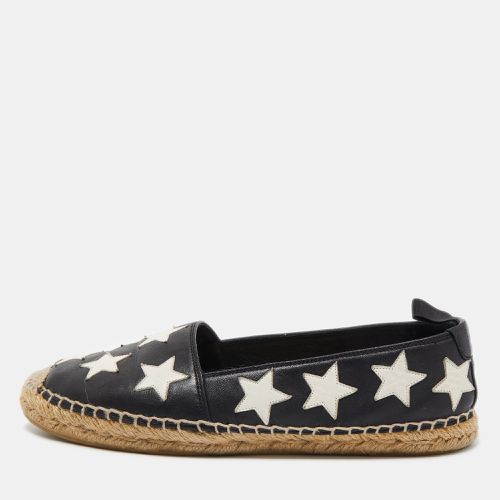 Saint Laurent /White Leather Star Embellished Espadrille Flats Size 36 - Saint Laurent Paris - Modalova