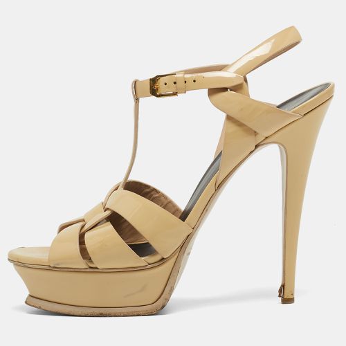 Saint Laurent Patent Tribute Ankle Sandals Size 40.5 - Saint Laurent Paris - Modalova