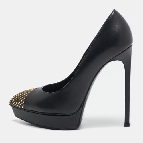 Saint Laurent Leather Studded Platform Pumps Size 36 - Saint Laurent Paris - Modalova