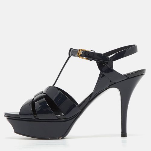 Saint Laurent Patent Leather Tribute Sandals Size 38 - Saint Laurent Paris - Modalova