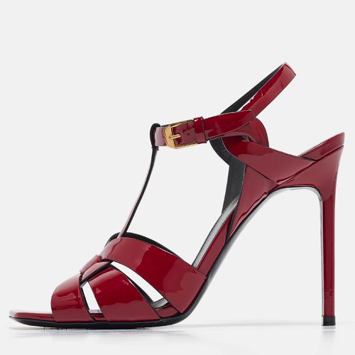 Saint Laurent Patent Leather Tribute Sandals Size 39 - Saint Laurent Paris - Modalova