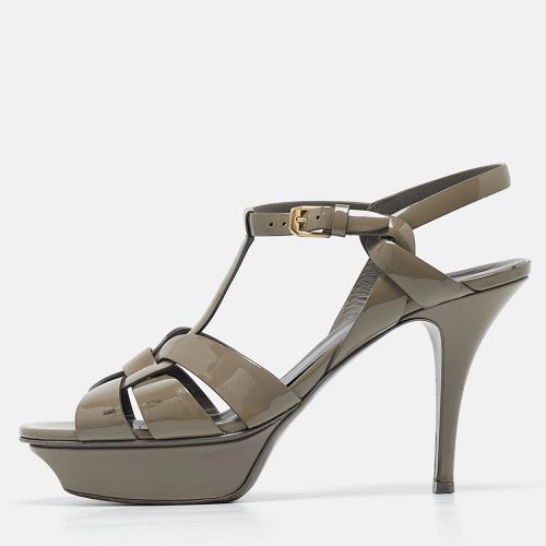 Saint Laurent Patent Leather Tribute Sandals Size 39.5 - Saint Laurent Paris - Modalova