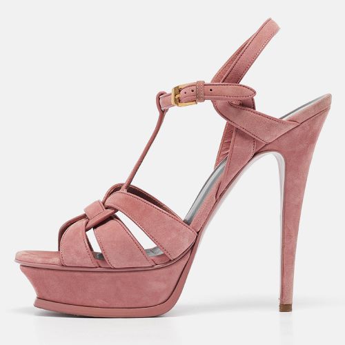 Saint Laurent Suede Tribute Sandals Size 40 - Saint Laurent Paris - Modalova