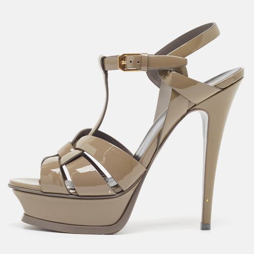 Saint Laurent Patent Tribute Platform Sandals Size 37 - Saint Laurent Paris - Modalova