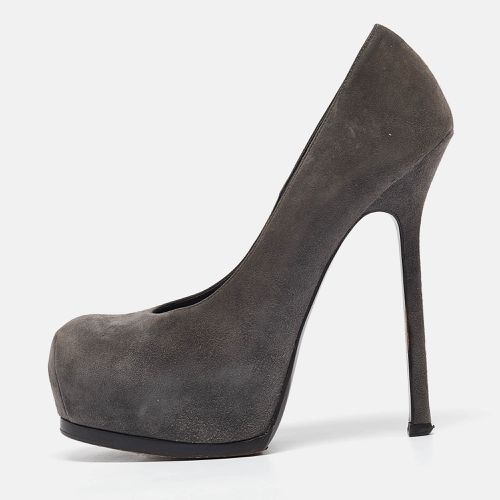 Saint Laurent Suede Tribtoo Platform Pumps Size 37 - Saint Laurent Paris - Modalova