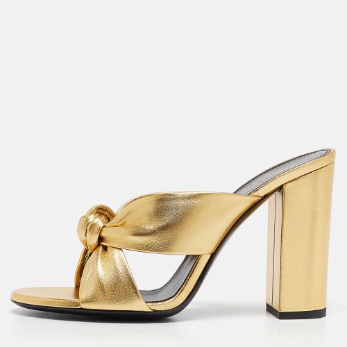 Saint Laurent Leather Bianca Slide Sandals Size 38.5 - Saint Laurent Paris - Modalova