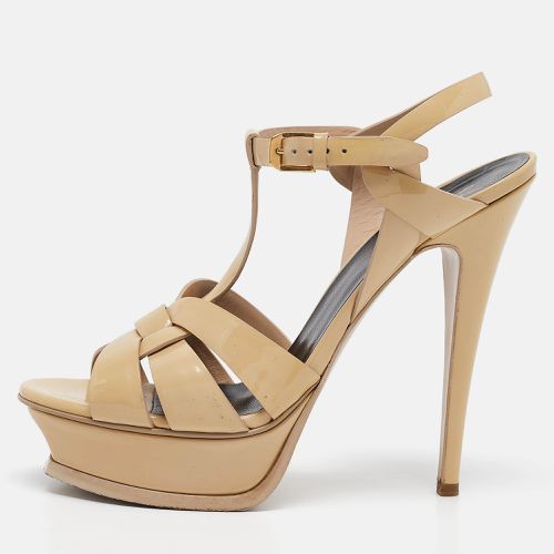 Saint Laurent Patent Leather Tribute Platform Sandals Size 39 - Saint Laurent Paris - Modalova