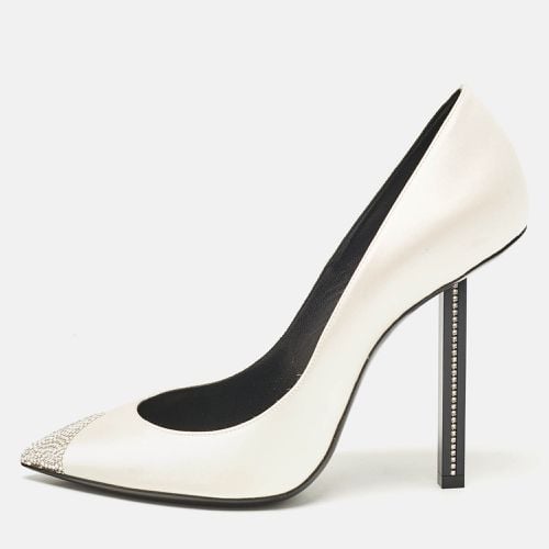 Saint Laurent Satin Crystal Embellished Pointed Toe Pumps Size 39 - Saint Laurent Paris - Modalova