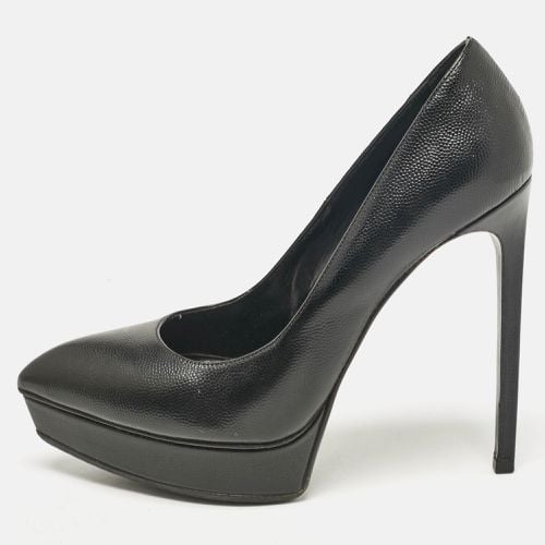 Saint Laurent Leather Janis Pointed Toe Platform Pumps Size 37.5 - Saint Laurent Paris - Modalova