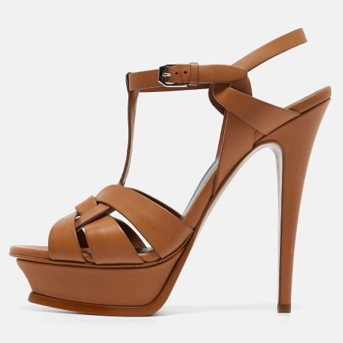 Saint Laurent Leather Tribute Sandals Size 40 - Saint Laurent Paris - Modalova